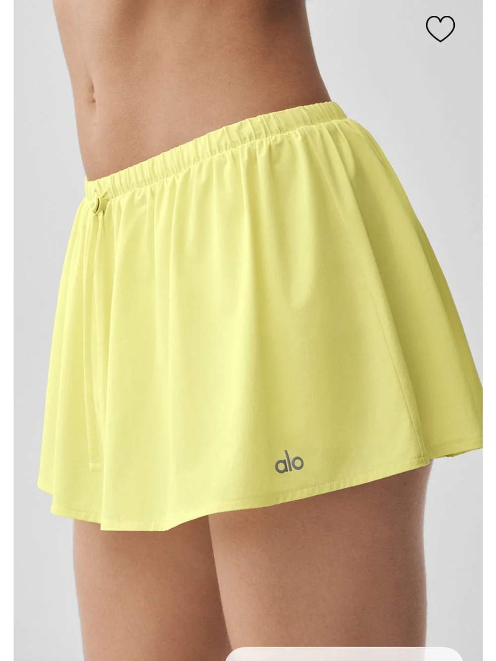 ALO Yoga Breezy Tennis Skirt in Sunshine Yellow